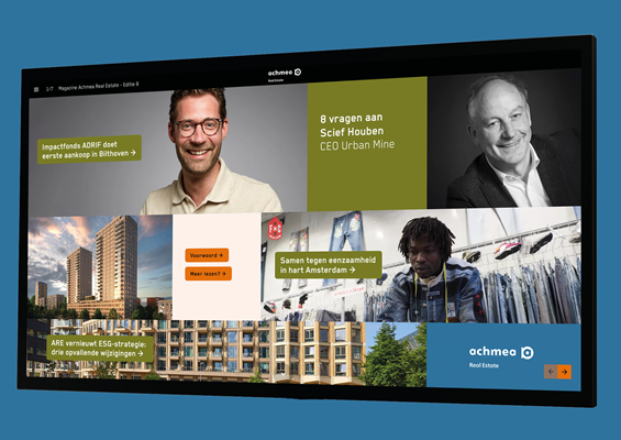 magazine cover op een beeldscherm